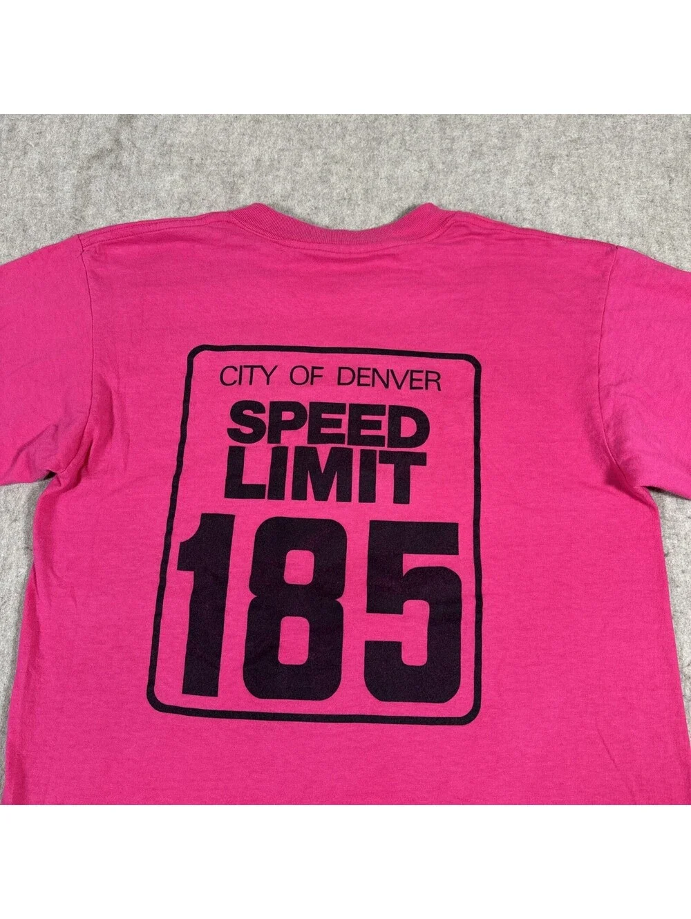 Vintage Grand Prix of Denver F1 Race T Shirt Small-Med? Pink Texaco Single